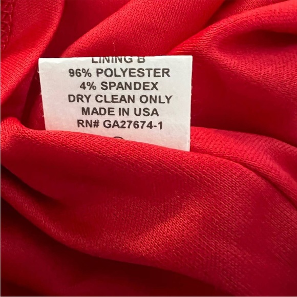 Eva Franco Anka Dress in Red Strapless Tulip Hem Evening Wear Size 6 NWT - Picture 9 of 11